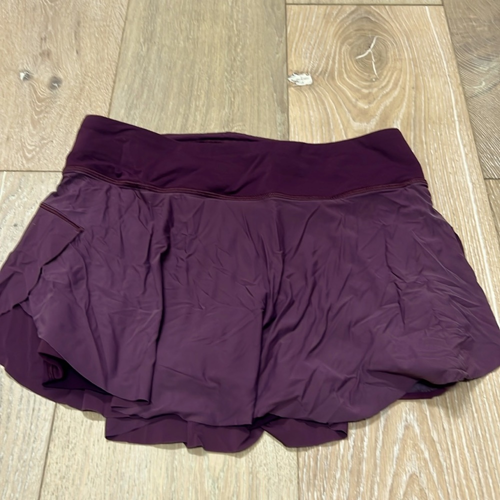 Burgundy Lululemon tennis skirt